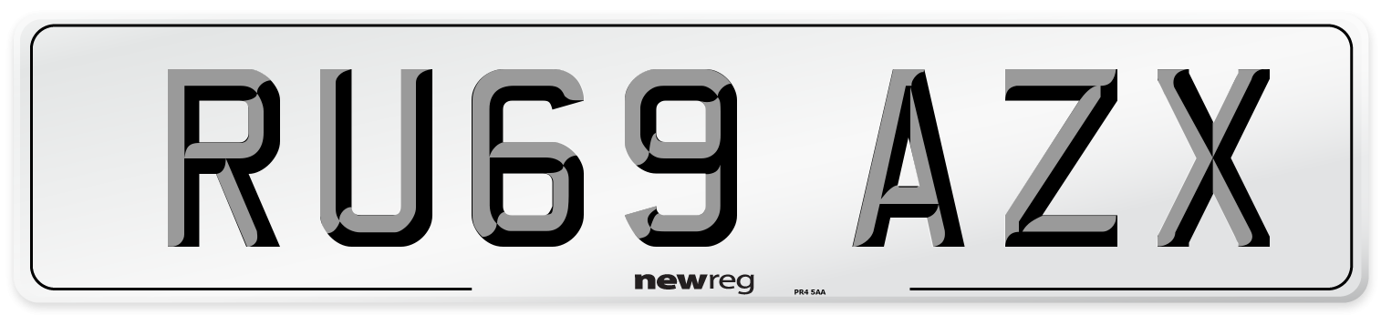 RU69 AZX Number Plate from New Reg